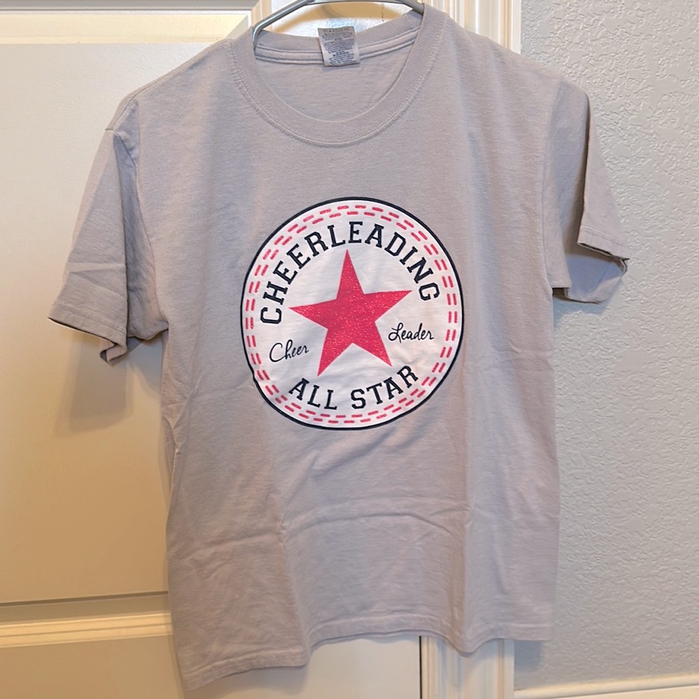 Jerzees Gray Cheerleading All Star Tee